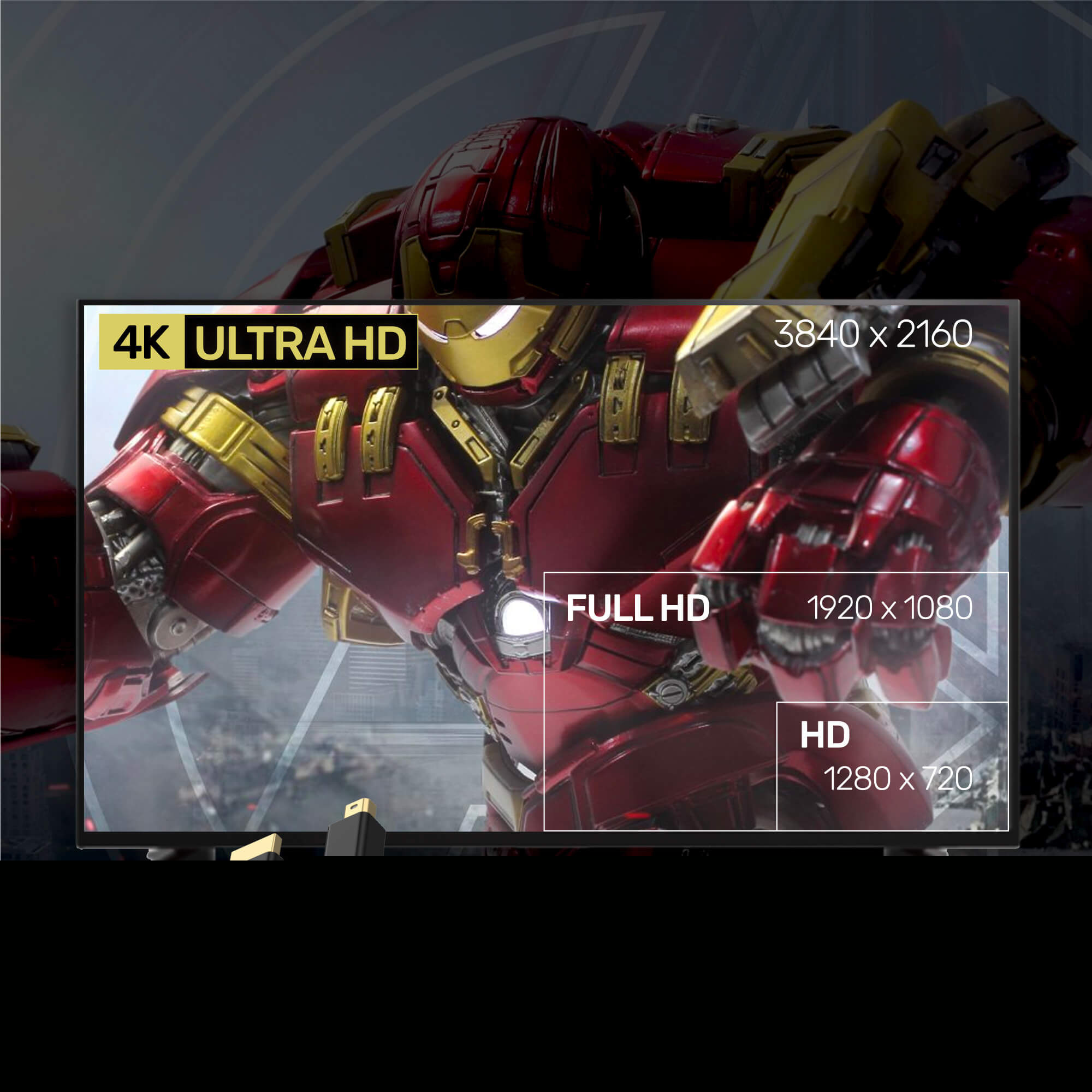 Przewód miniDisplayPort - HDMI 4K 30Hz Unitek 2m (V1152A) Przewód miniDisplayPort - HDMI 4K 30Hz Unitek 2m (V1152A)