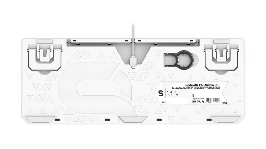 Zdjęcie produktu: Klawiatura gamingowa SPC Gear GK630K Tournament Kailh Blue RGB Onyx White Pudding Edition (SPG062)