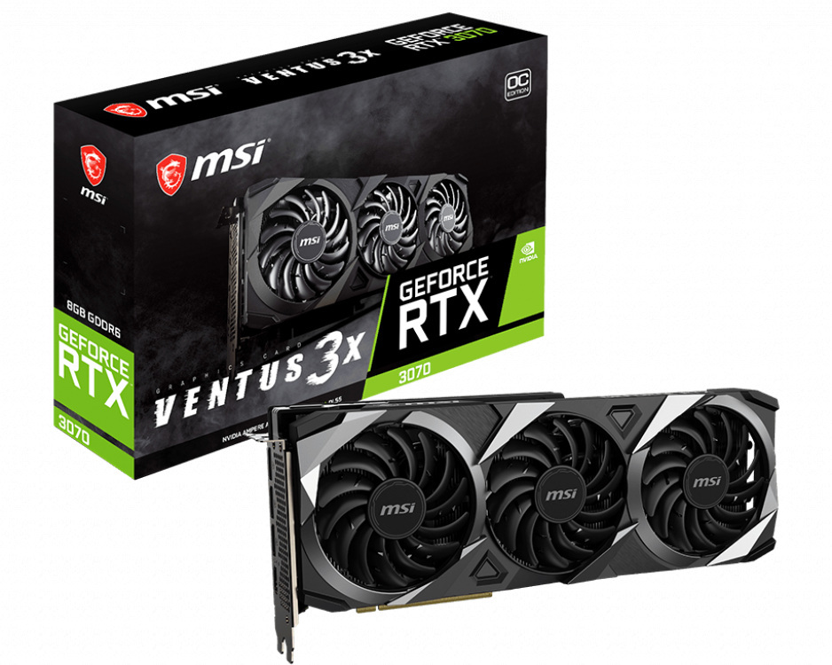MSI GeForce RTX 3070 VENTUS 3X 8GB OC LHR GDDR6