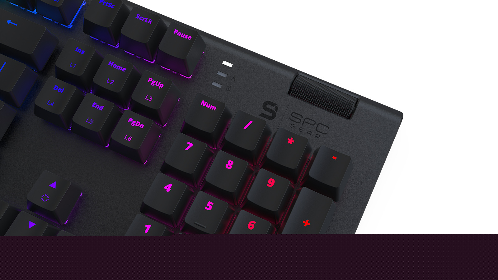 Klawiatura gamingowa SPC Gear GK650K Omnis Kailh Blue RGB (SPG115), mechaniczna