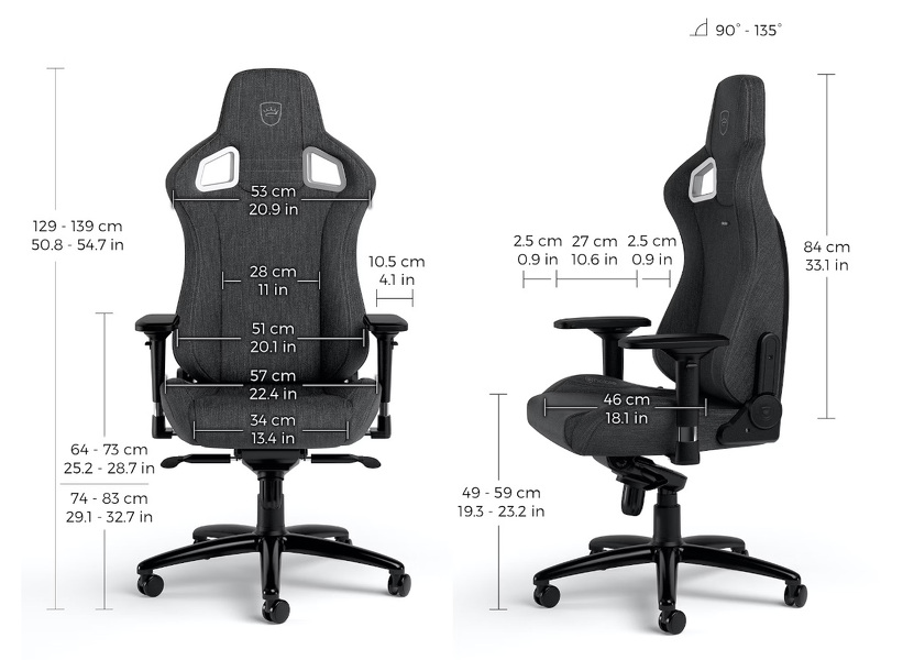 Zdjęcie produktu: noblechairs EPIC TX, tkanina, grafitowy
