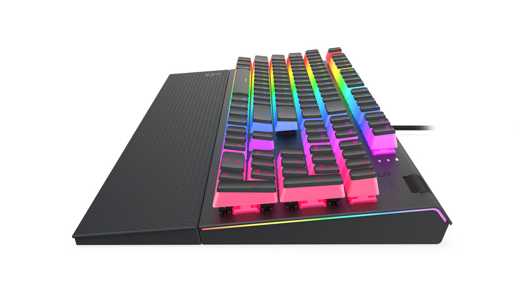 Zdjęcie produktu: Klawiatura gamingowa SPC Gear GK650K Omnis Kailh Brown RGB Pudding Edition (SPG119), mechaniczna