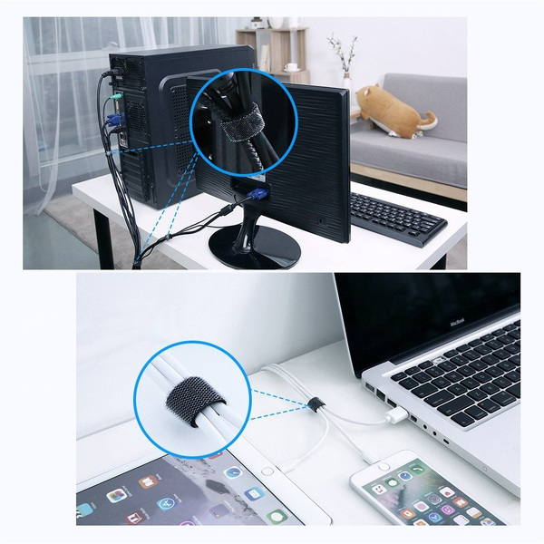 Zdjęcie produktu: Wozinsky taśma rzepowa rzep organizer kabli 2 m Hook and Loop czarny (WVO2MBK)