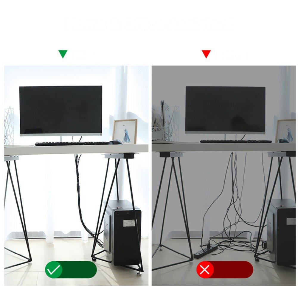 Wozinsky taśma rzepowa rzep organizer kabli 2 m Hook and Loop czarny (WVO2MBK)