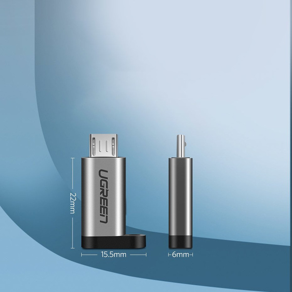 Zdjęcie produktu: Ugreen adapter przejściówka z USB Typ-C na micro USB szary (50590) Zdjęcie produktu: Ugreen adapter przejściówka z USB Typ-C na micro USB szary (50590)