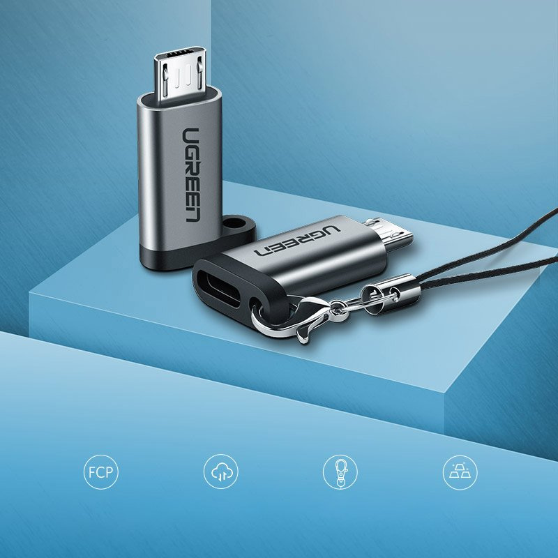 Ugreen adapter przejściówka z USB Typ-C na micro USB szary (50590) Ugreen adapter przejściówka z USB Typ-C na micro USB szary (50590)