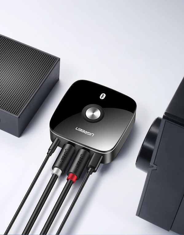Zdjęcie produktu: Ugreen adapter odbiornik Bluetooth 5.1 2RCA / 3,5mm mini jack czarny (40759) Zdjęcie produktu: Ugreen adapter odbiornik Bluetooth 5.1 2RCA / 3,5mm mini jack czarny (40759)