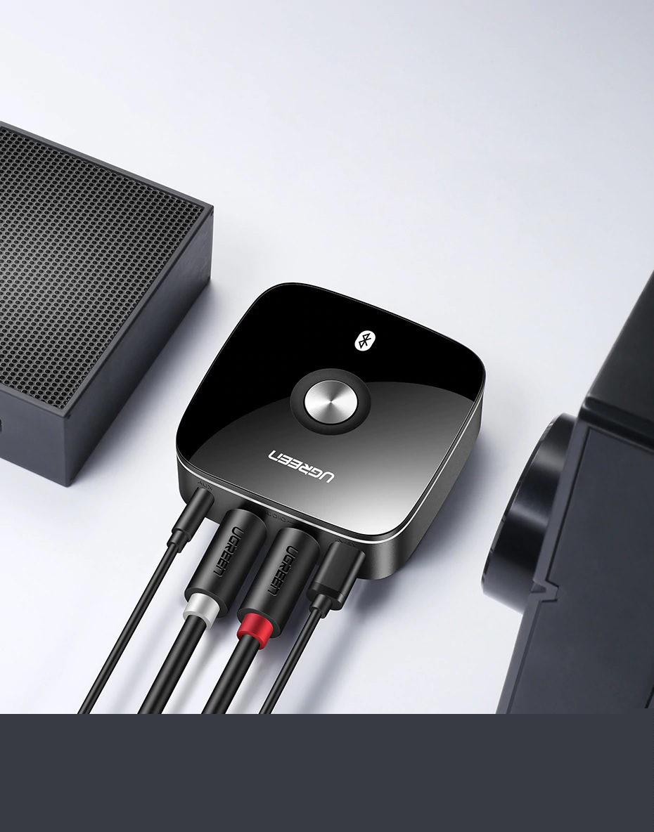 Ugreen adapter odbiornik Bluetooth 5.1 2RCA / 3,5mm mini jack czarny (40759) Ugreen adapter odbiornik Bluetooth 5.1 2RCA / 3,5mm mini jack czarny (40759)