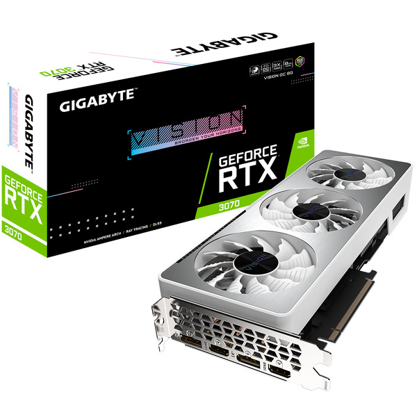 Zdjęcie produktu: Gigabyte GeForce RTX 3070 VISION OC 8GB GDDR6 LHR (GV-N3070VISION OC-8GD 2.0)