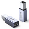 Miniatura zdjęcia: Ugreen adapter przejściówka USB Typ C - USB Typ B (drukarkowy) szary (US382) (20120)