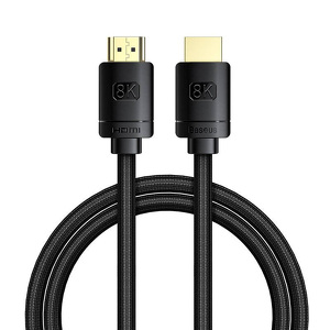 Miniatura produktu: Kabel HDMI 2.1 Baseus 8K 60 Hz 48 Gbps / 4K 120 Hz / 2K 144 Hz 3D eARC QMS Dynamic HDR VRR ALLM 3 m czarny (CAKGQ-L01)