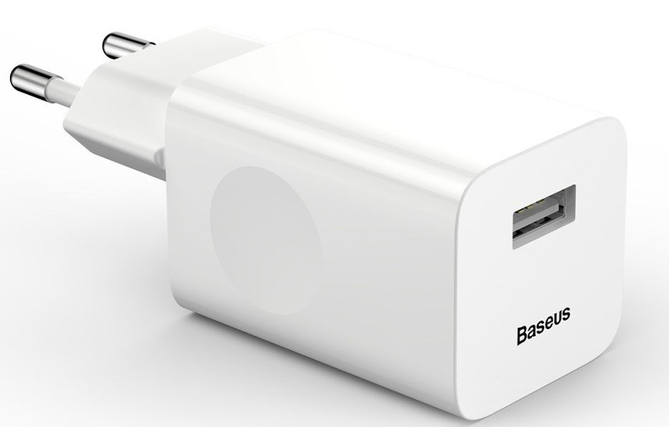 Zdjęcie produktu: Ładowarka sieciowa Baseus QC3.0 24W szybka z gniazdem USB Quick Charge 3.0 - biała (CCALL-BX02) Zdjęcie produktu: Ładowarka sieciowa Baseus QC3.0 24W szybka z gniazdem USB Quick Charge 3.0 - biała (CCALL-BX02)