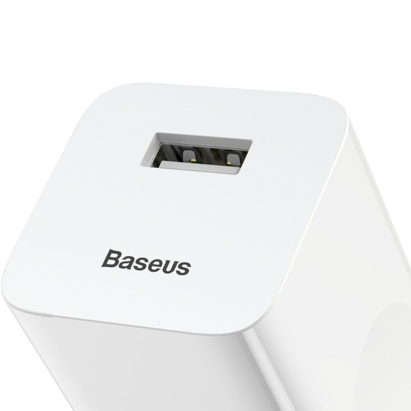 Zdjęcie produktu: Ładowarka sieciowa Baseus QC3.0 24W szybka z gniazdem USB Quick Charge 3.0 - biała (CCALL-BX02) Zdjęcie produktu: Ładowarka sieciowa Baseus QC3.0 24W szybka z gniazdem USB Quick Charge 3.0 - biała (CCALL-BX02)