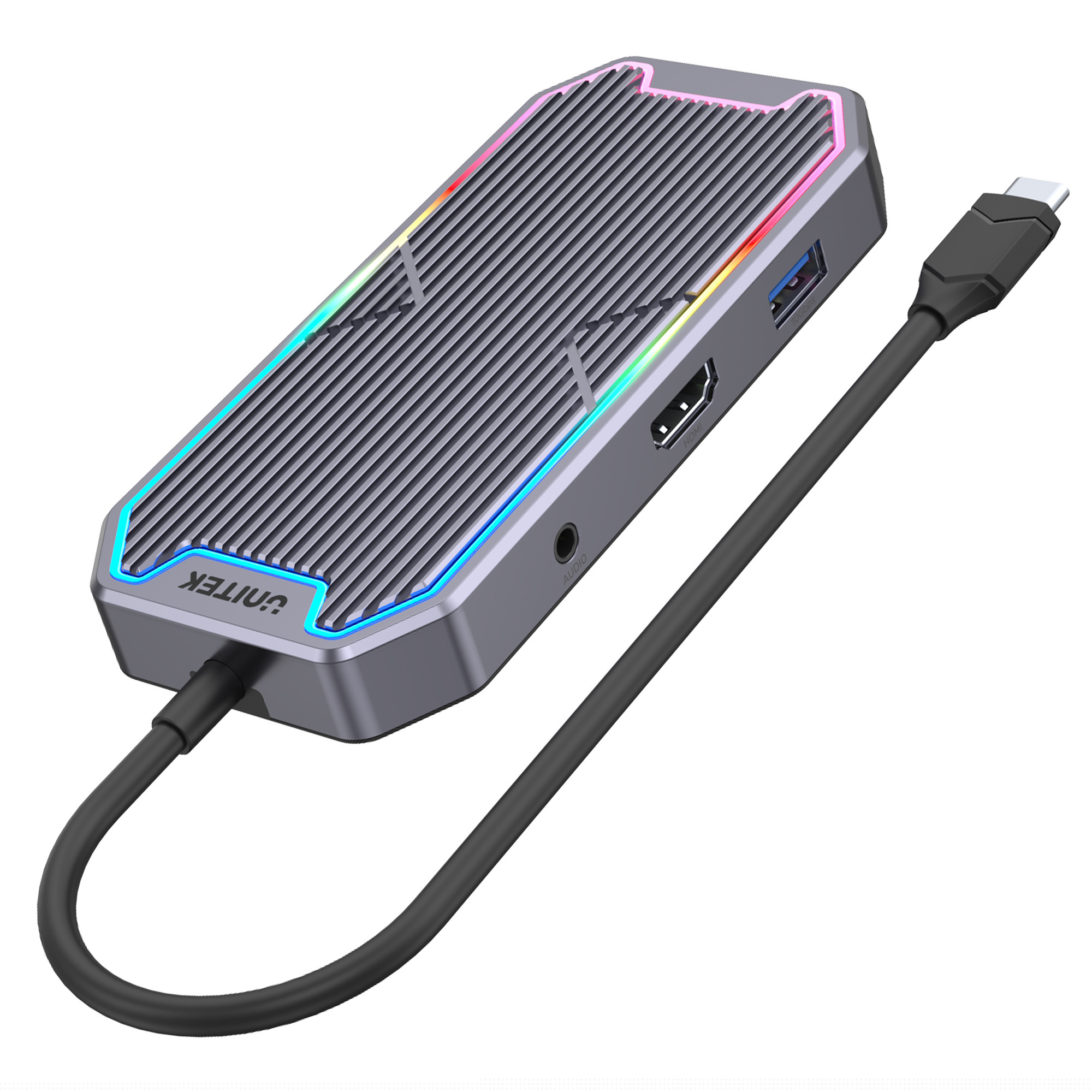 Unitek HUB USB TYP-C HDMI RJ45 JACK (D1029)