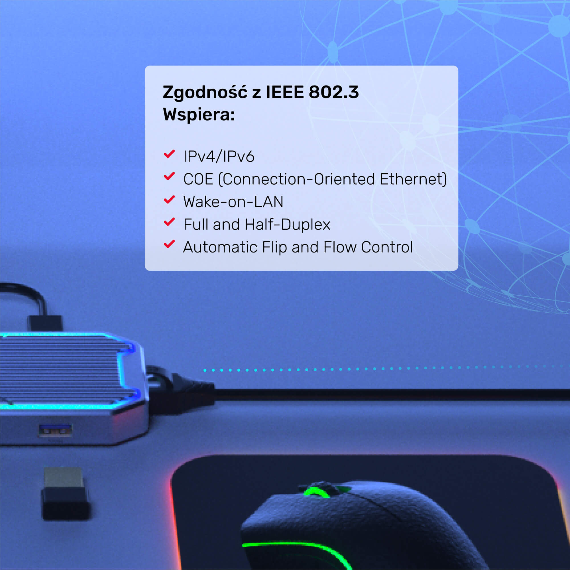 Unitek HUB USB TYP-C HDMI RJ45 JACK (D1029)