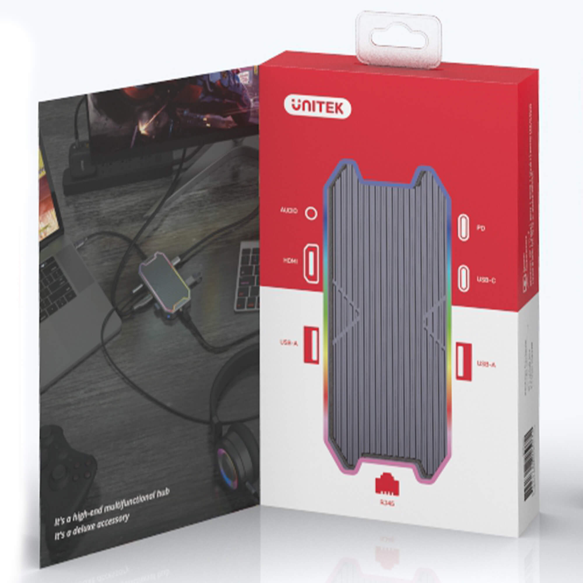 Unitek HUB USB TYP-C HDMI RJ45 JACK (D1029)