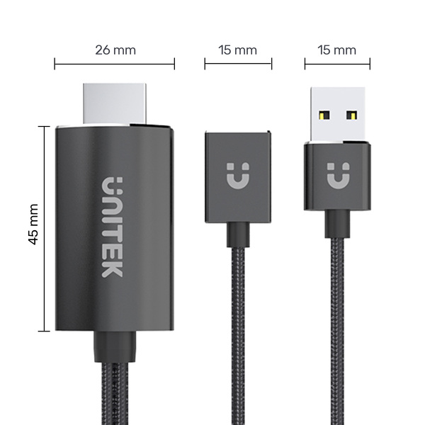 Zdjęcie produktu: Unitek przewód Telefon - TV (USB-HDMI) M1104A