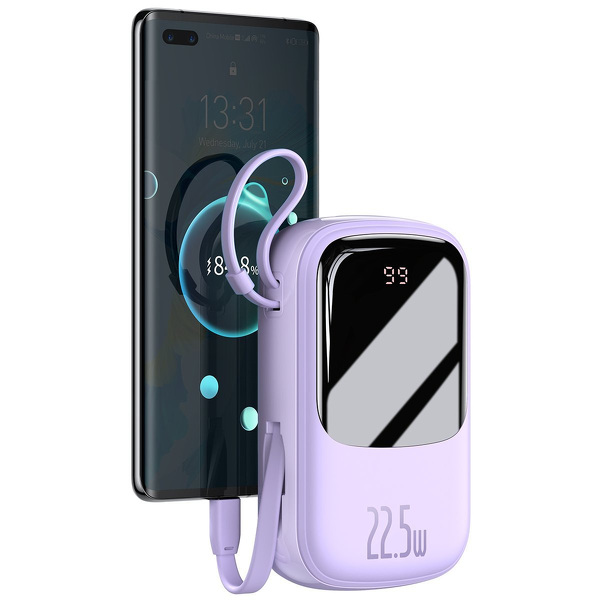 Zdjęcie produktu: Powerbank Baseus Qpow z kablem TYP-C, 20000mAh, 3A, 22,5W - fioletowy (PPQD-I05) Zdjęcie produktu: Powerbank Baseus Qpow z kablem TYP-C, 20000mAh, 3A, 22,5W - fioletowy (PPQD-I05)