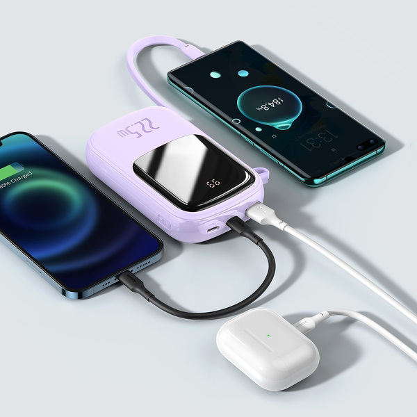 Zdjęcie produktu: Powerbank Baseus Qpow z kablem TYP-C, 20000mAh, 3A, 22,5W - fioletowy (PPQD-I05) Zdjęcie produktu: Powerbank Baseus Qpow z kablem TYP-C, 20000mAh, 3A, 22,5W - fioletowy (PPQD-I05)
