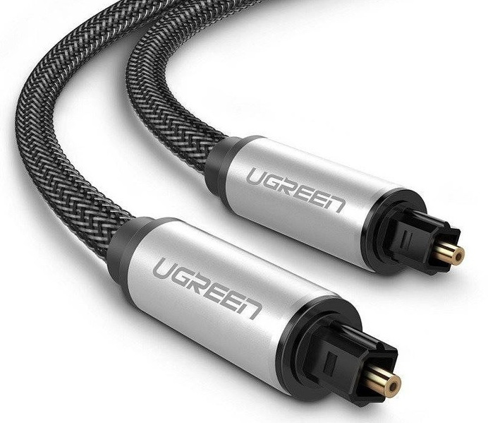 Zdjęcie produktu: UGREEN AV108 Kabel optyczny Toslink Audio, aluminiowy z oplotem, 2m szarny (10540)