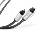 Miniatura zdjęcia: UGREEN AV108 Kabel optyczny Toslink Audio, aluminiowy z oplotem, 2m szarny (10540)