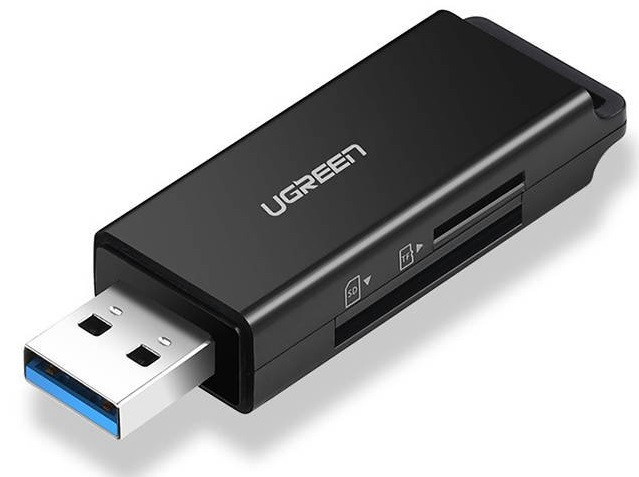 UGREEN CM104 Czytnik kart pamięci SD/microSD USB 3.0 czarny (40752) UGREEN CM104 Czytnik kart pamięci SD/microSD USB 3.0 czarny (40752)