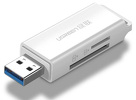 Miniatura zdjęcia: UGREEN CM104 Czytnik kart pamięci SD/microSD USB 3.0 biały (40753)