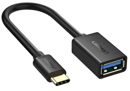 Miniatura produktu: Adapter OTG UGREEN USB TYP-C 3.0 15cm czarny (30701)