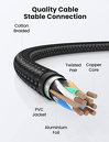 Miniatura zdjęcia: Ugreen Patch Cable NW153 CAT.8 F/FTP 25000Mbps w oplocie 5m czarny (80433)
