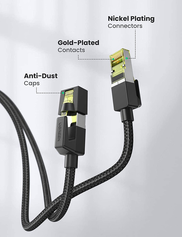 Zdjęcie produktu: Ugreen Patch Cable NW150 CAT.7 F/FTP 10000Mbps w oplocie 0,5m czarny (80420) Zdjęcie produktu: Ugreen Patch Cable NW150 CAT.7 F/FTP 10000Mbps w oplocie 0,5m czarny (80420)