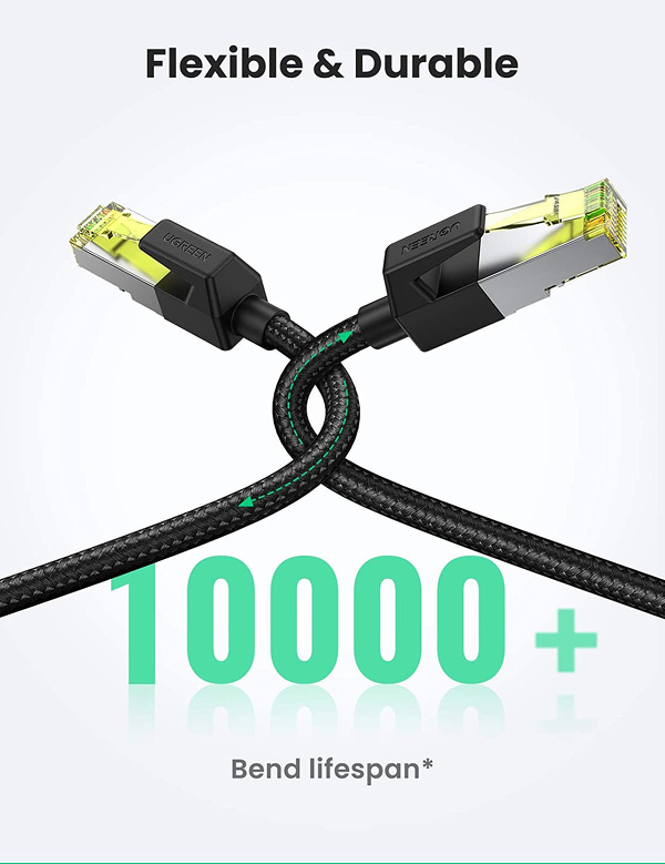 Zdjęcie produktu: Ugreen Patch Cable NW150 CAT.7 F/FTP 10000Mbps w oplocie 0,5m czarny (80420) Zdjęcie produktu: Ugreen Patch Cable NW150 CAT.7 F/FTP 10000Mbps w oplocie 0,5m czarny (80420)