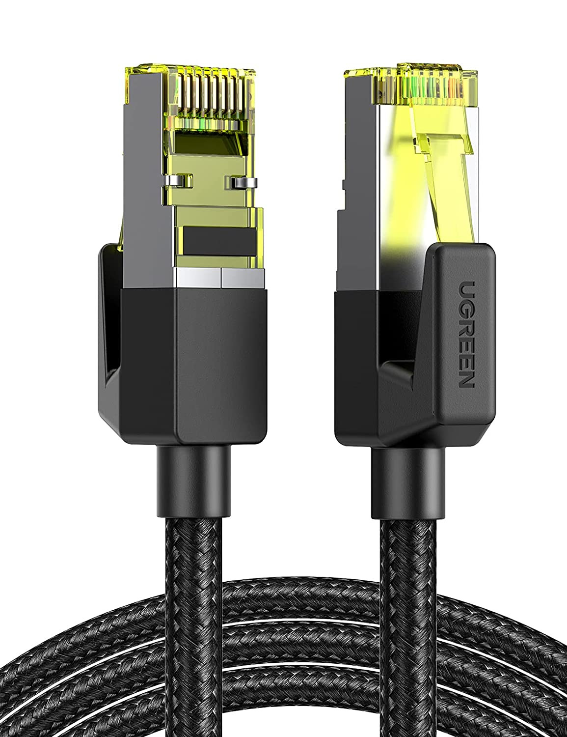 Ugreen Patch Cable NW150 CAT.7 F/FTP 10000Mbps w oplocie 1m czarny (80421)