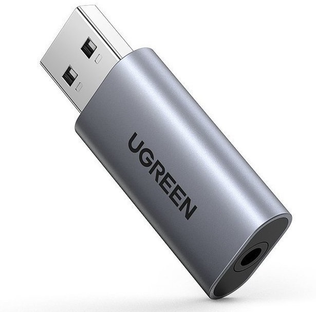 Adapter Audio UGREEN CM383, USB do mini jack 3,5mm, AUX (80864)