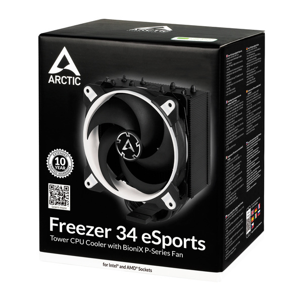 Zdjęcie produktu: Chłodzenie procesora Arctic Freezer 34 eSports Czarno-biały Zdjęcie produktu: Chłodzenie procesora Arctic Freezer 34 eSports Czarno-biały