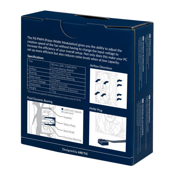 Zdjęcie produktu: Wentylator Arctic F8 PWM Zdjęcie produktu: Wentylator Arctic F8 PWM