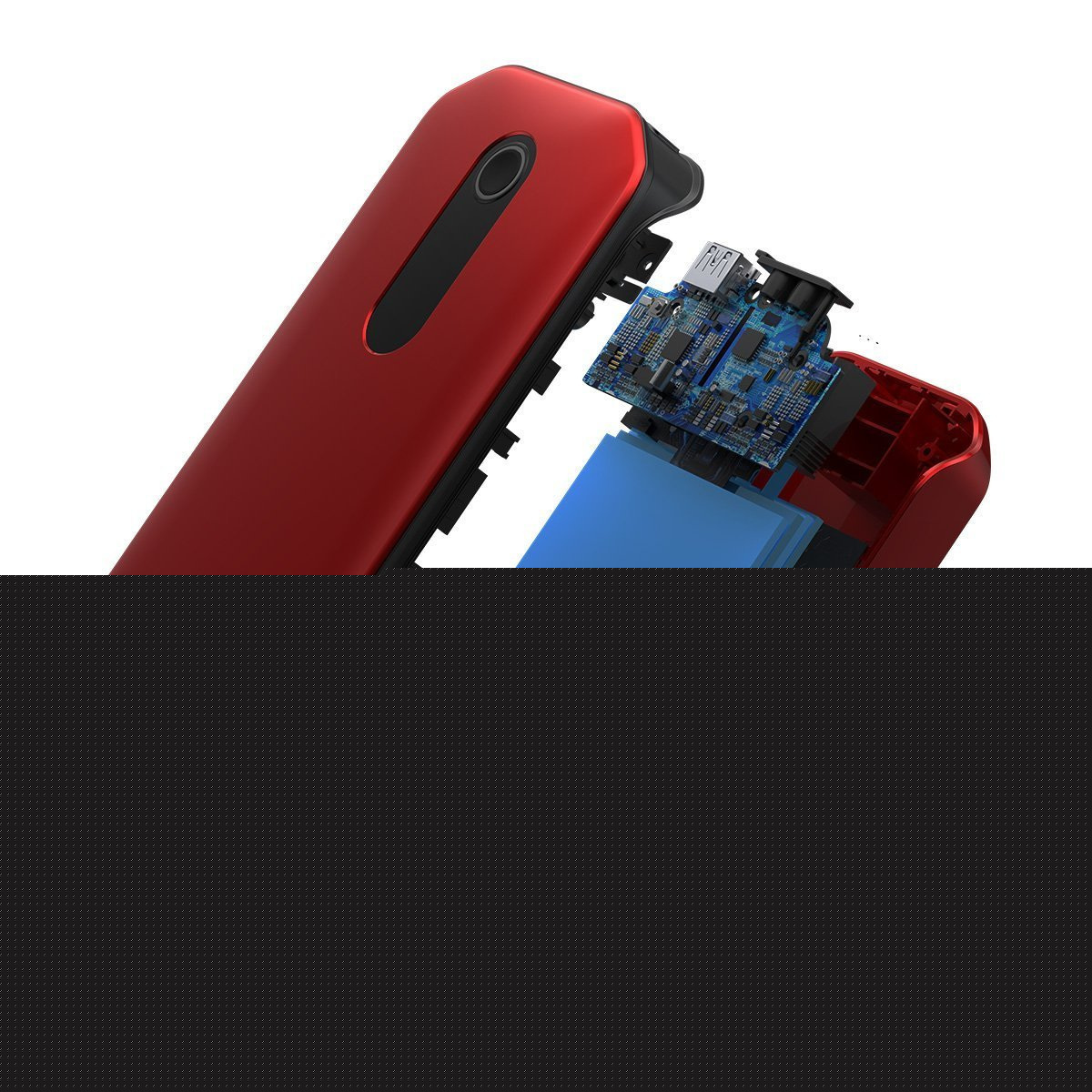 Powerbank / Rozrusznik Baseus Super Energy Car Jump Starter, 12000mAh, 1000A, USB - czerwony (CRJS03-09)