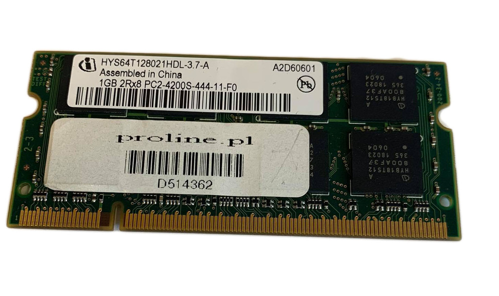 Zdjęcie produktu: Pamięć RAM INFINEON HYS64T128021HDL-3.7-A 1GB 2RX8 PC4-4200S-444-11-F0