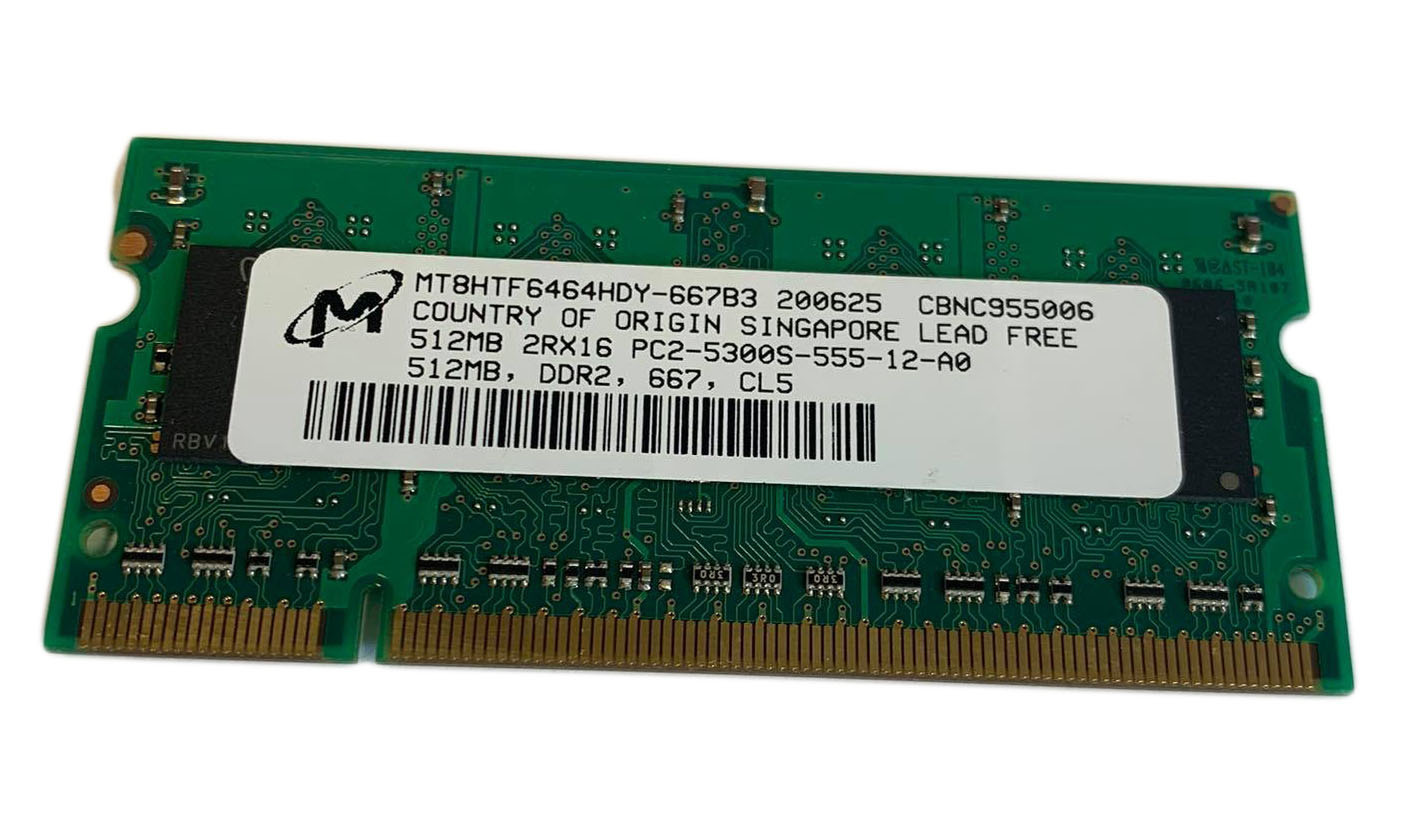 Pamięć RAM Micron 512MB DDR2 667 CL5 Pamięć RAM Micron 512MB DDR2 667 CL5