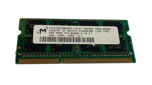 Miniatura produktu: Pamięć RAM Micron 2GB DDR3 1066 CL7