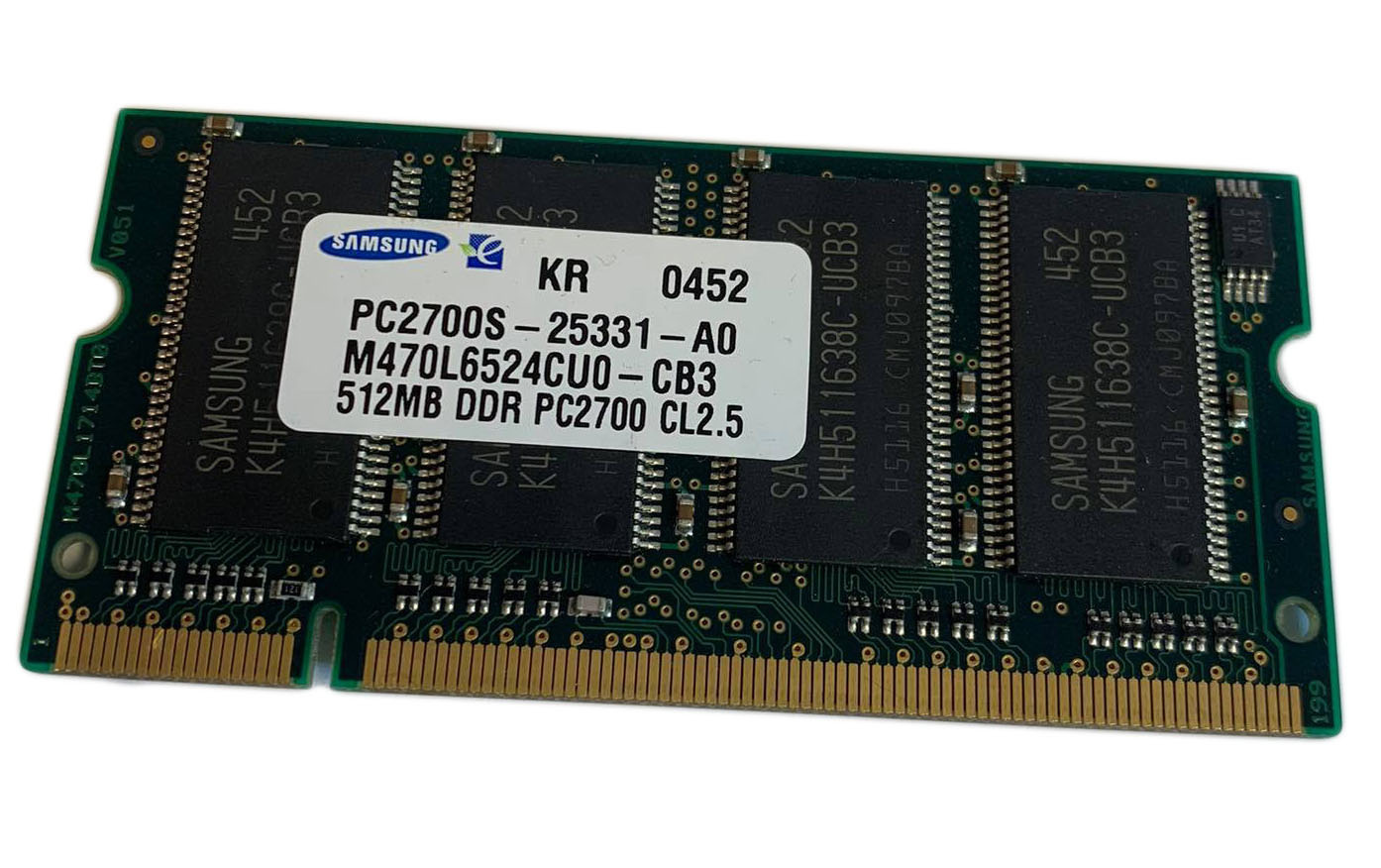 Pamięć RAM Samsung 512MB DDR PC2700 CL2.5