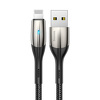 Miniatura zdjęcia: Kabel przewód USB - Lightning / iPhone 200cm Baseus Horizontal z diodą 1.5A - czarny (CALSP-C01)