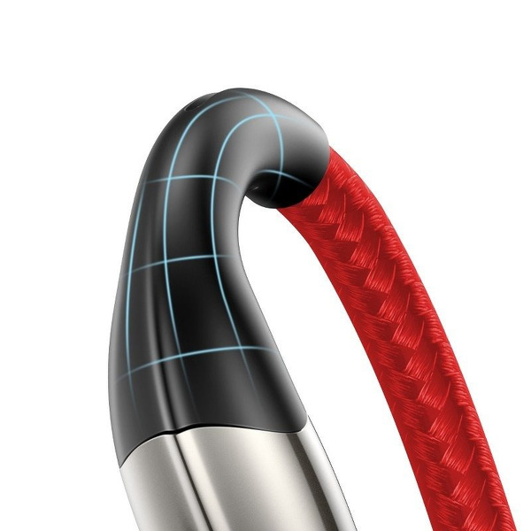 Zdjęcie produktu: Kabel przewód USB - Lightning / iPhone 200cm Baseus Horizontal z diodą 1.5A - czerwony (CALSP-C09)