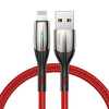 Miniatura zdjęcia: Kabel przewód USB - Lightning / iPhone 200cm Baseus Horizontal z diodą 1.5A - czerwony (CALSP-C09)