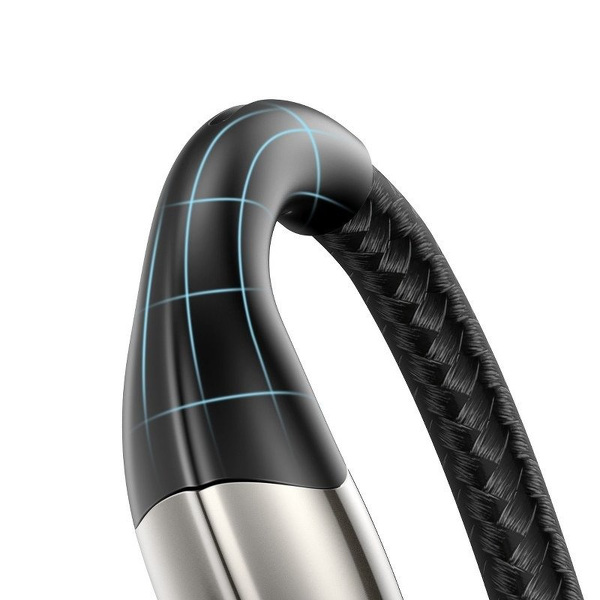 Zdjęcie produktu: Kabel przewód USB - Lightning / iPhone 100cm Baseus Horizontal z diodą 2.4A - czarny (CALSP-B01)