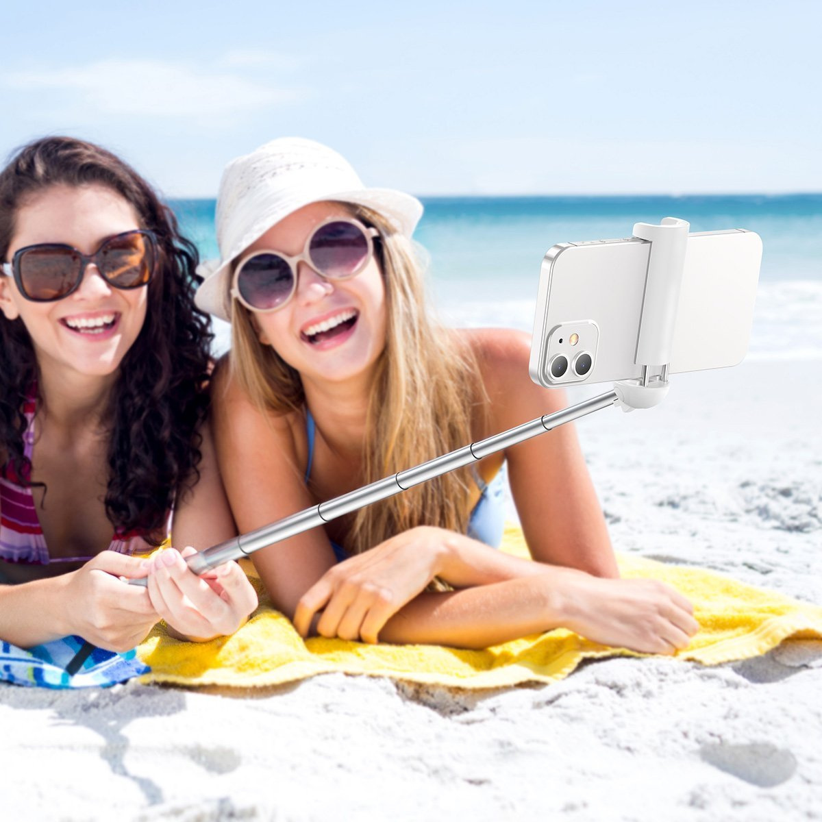 Selfie stick Bluetooth Baseus Ultra Mini - biały (SUDYZP-G02)