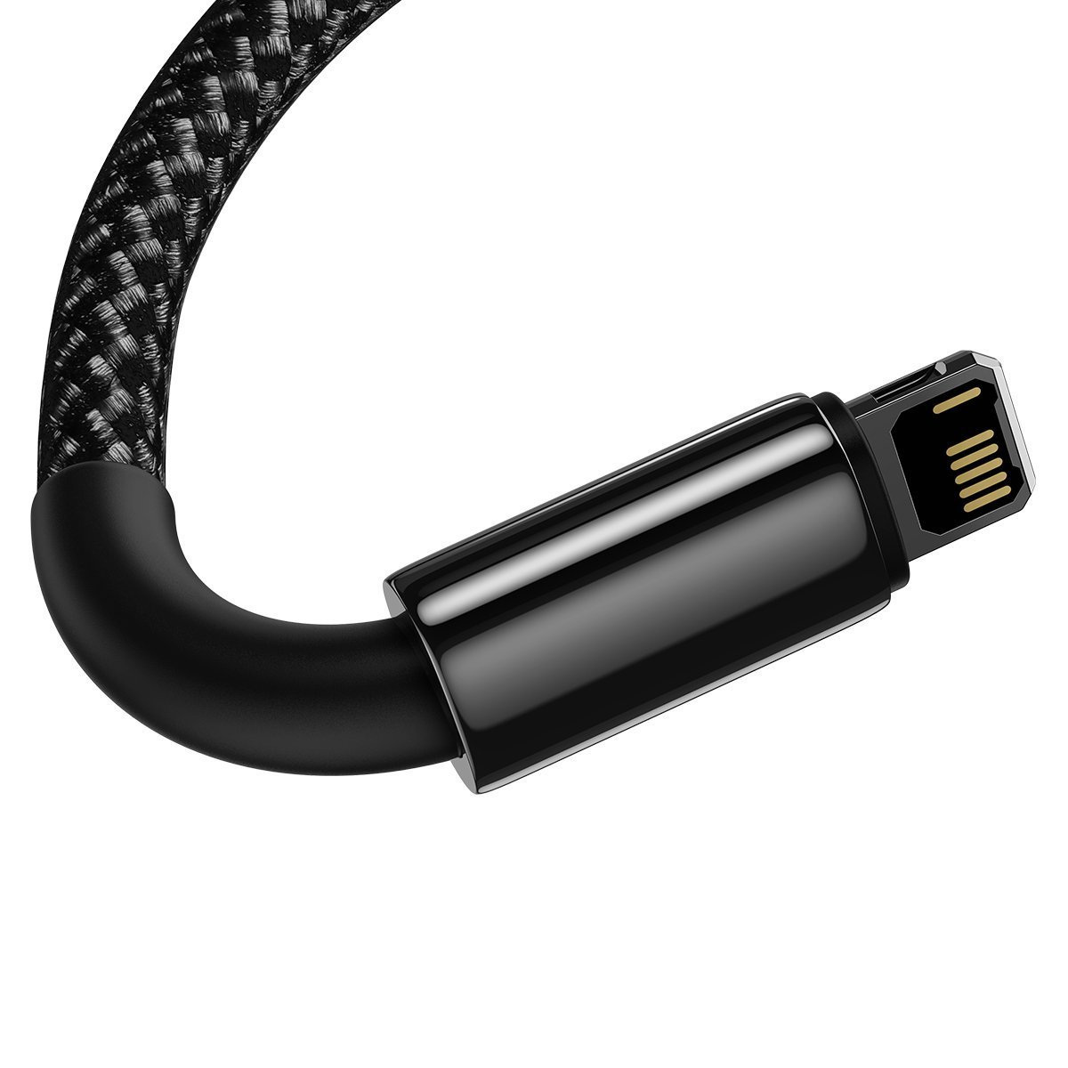 Kabel przewód USB - Lightning / iPhone 100cm Baseus Tungsten Gold 2,4A - czarny (CALWJ-01)