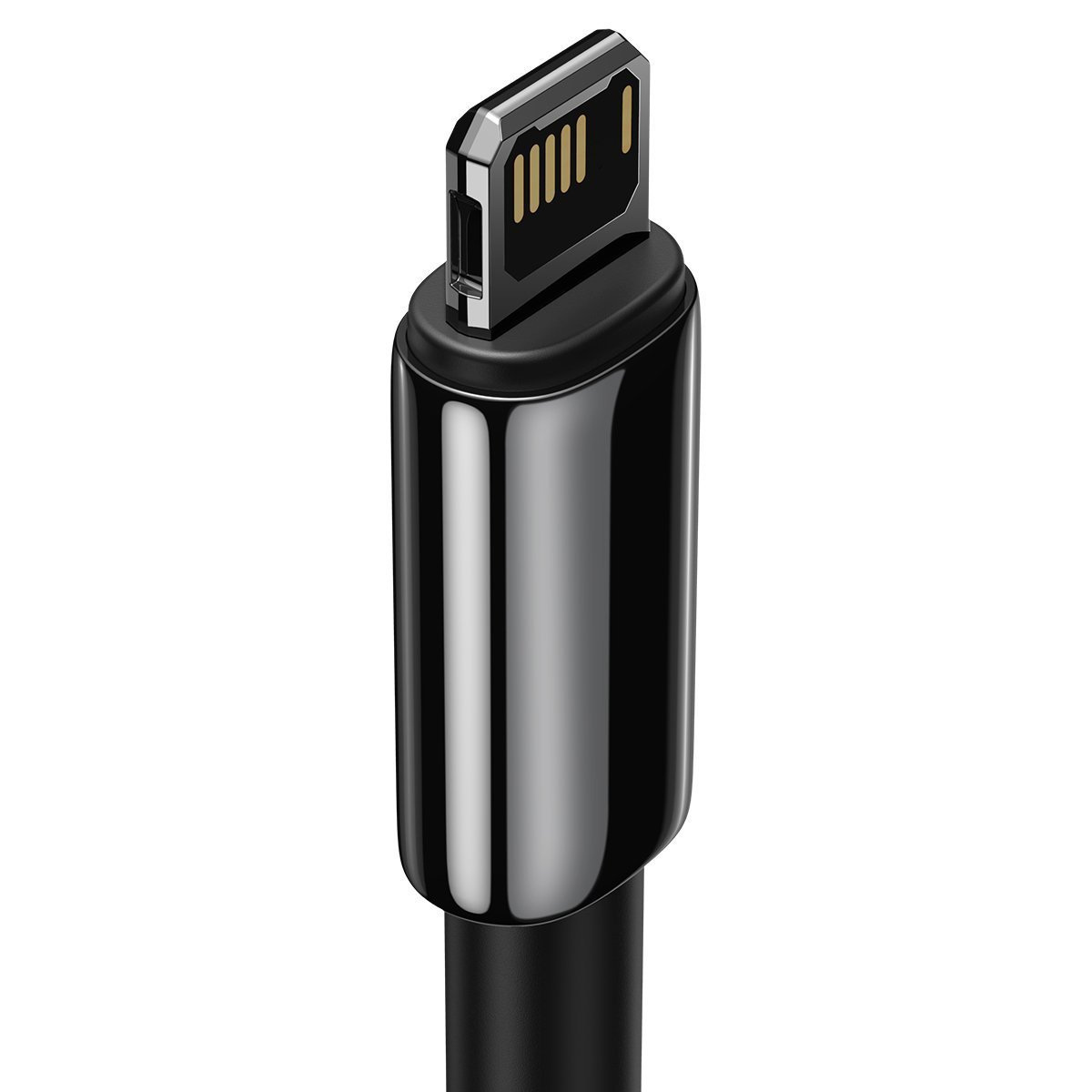 Kabel przewód USB - Lightning / iPhone 200cm Baseus Tungsten Gold 2,4A - czarny (CALWJ-A01)