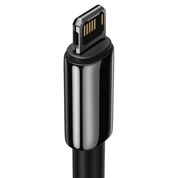 Zdjęcie produktu: Kabel przewód USB - Lightning / iPhone 200cm Baseus Tungsten Gold 2,4A - czarny (CALWJ-A01)