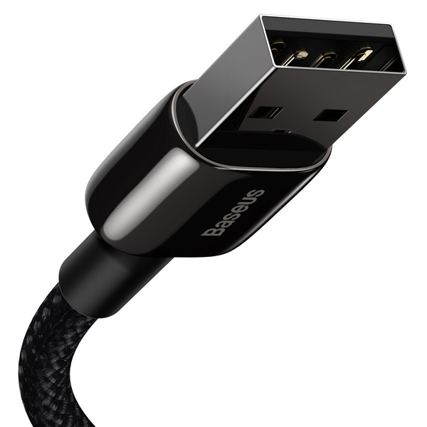 Zdjęcie produktu: Kabel przewód USB - Lightning / iPhone 200cm Baseus Tungsten Gold 2,4A - czarny (CALWJ-A01)