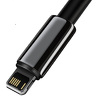 Miniatura zdjęcia: Kabel przewód USB - Lightning / iPhone 200cm Baseus Tungsten Gold 2,4A - czarny (CALWJ-A01)